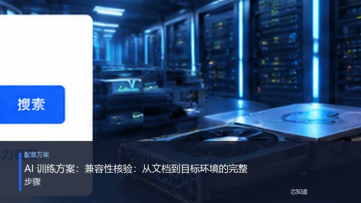 AI 训练方案：兼容性核验：从文档到目标环境的完整步骤