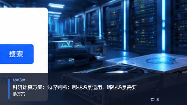 科研计算方案：边界判断：哪些场景适用，哪些场景需要换方案